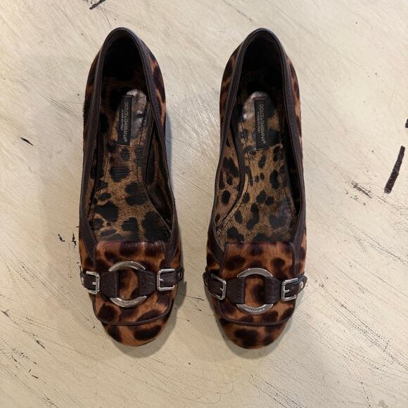 Dolce & Gabbana Shoes - Dolce & Gabbana Animal Print Leather Ballet Flats Shoes Size 36 6